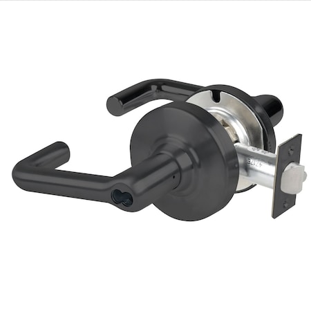 Schlage Grade 1 Storeroom Lock, Tubular Lever, SFIC Prep Less Core, Matte Black Finish, Non-Handed ND80BD TLR 622